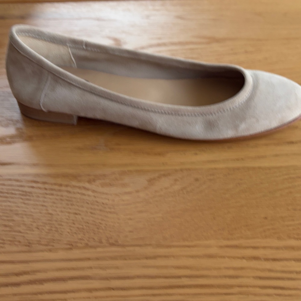 Suede Ballet Ballerina Flats Taupe Beige Sz 8 - Picture 5 of 8